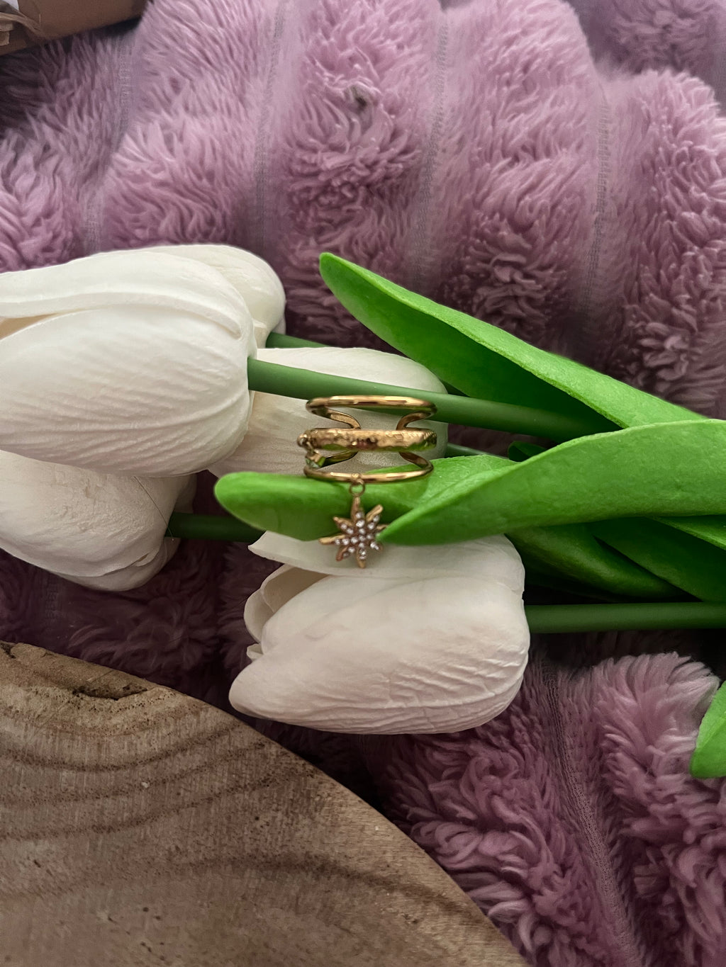 Bague breloque stars