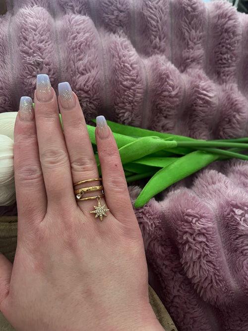 Bague breloque stars